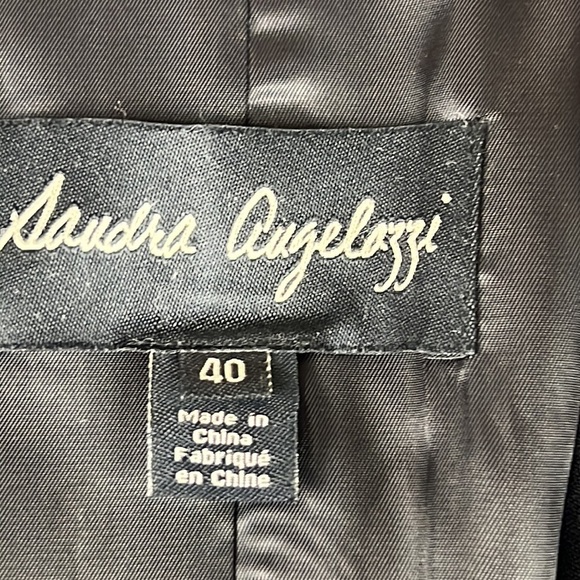 Sandra Angelozzi Navy Linen  Blend Tailored Blazer - Picture 2 of 10